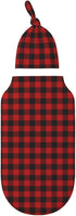 Christmas Checkered Swaddle Blankets Soft Receiving Blanket Baby Swaddle Wrap for Baby Girls Boys