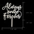 Always and Forever Wedding Cake Topper, Silver Glitter After All This Time Wedding Cake Topper