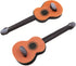 E-outstanding 2PCS Miniature Guitar, Wooden Base Guitar Dollhouse Musical Instrument Photo Props