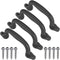 Dolibest Set of 4 Safety Playground Handles - Swing Set Kids Safety Hand Grips for Climbing Frame & Play House (Black)