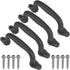 Dolibest Set of 4 Safety Playground Handles - Swing Set Kids Safety Hand Grips for Climbing Frame & Play House (Black)