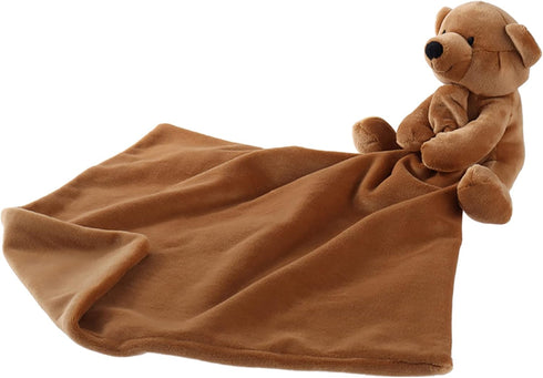 Apricot Lamb Brown Teddy Bear Stuffed Animals Security Blanket, 13 Inches Luxury Snuggler Plush