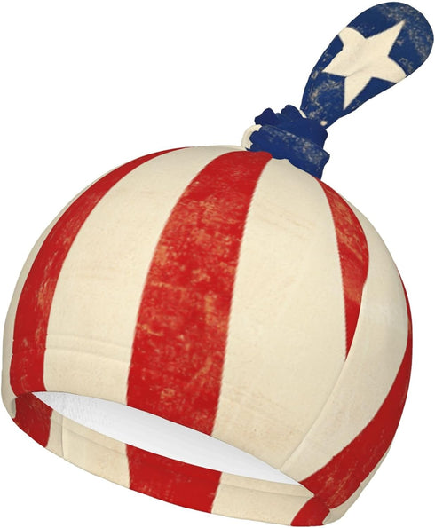 Set American Flag Swaddle Blankets Newborn Receiving Blanket Baby Swaddle Wrap with Headband Hat for Baby Girls Boys