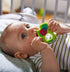 HABA Lucky Shamrock Safe Silicone Teether and Grasping Toy for Babies 6 Months and Up - Dishwasher Safe