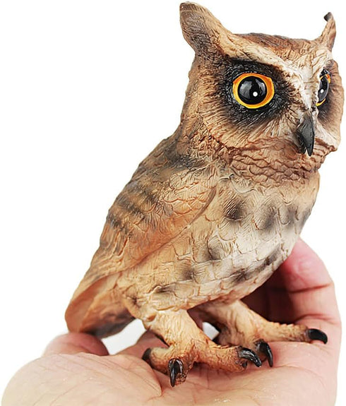 Simulated Owl Model Figure Toy, Realistic Owl Animal Figurines Collection for Home Decor