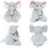 Elephant Teddy Bear Stuffed Animals, Plush Elephant Toys with Pink Ears for Girls Boys Kids Babies Shower Bedtime