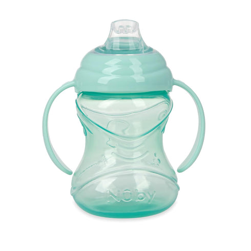 Nuby Clik-It Soft Spout No-Spill Training Sippy Cup with Handles - 10 Oz, 3-Pack, Neutral, 4+ Months