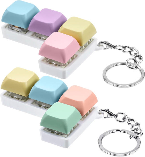 Taiyin Keyboard Toy Clicker Keyboard Fidget Keychain Decompression Toys Button Stress Relief