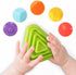 Montessori Toys for 1 Year Old, Cube Bin & 6 Sensory Shape Blocks, Developmental Infant Birthday Gifts for 12-18 Months
