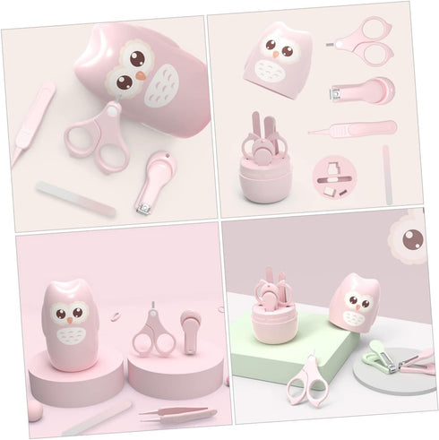 Set UPKOCH Nail Clipper Ergonomic Safe Boy Girl Nail Care Kit with Tweezers Scissors and File for Newborns Grooming