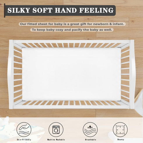 Set 2 Cozy Cartoon Plane Crib Mattress Protector and Baby Changing Table Cover of Soft Crib Cover Premium Polyester