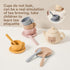 Set 1-3 Set 3 4 5 (15 Tea Party for Little Girls Kids Tea with Silicone Teapot Cups Coasters Carrying Scoop Wooden