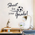 Soccer Stickers, “Shoot for Your Goals” Wall Art Soccer Ball Decals for Kids Room, Football Vinyl Sticker Decoration
