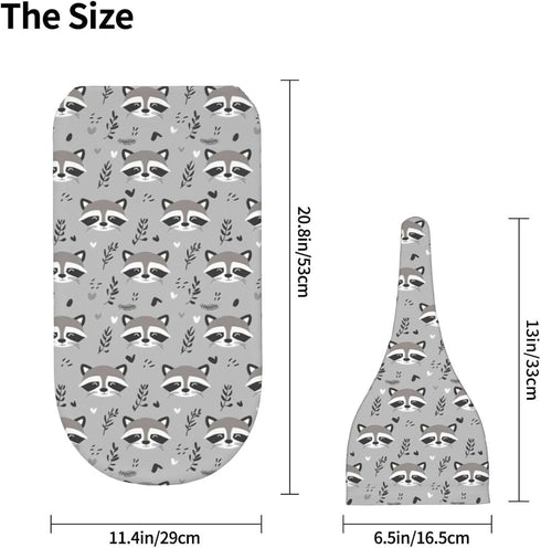 Sets Cute Raccoon Doodle Gray Newborn Swaddle Blankets Hat Soft Baby Receiving Blanket Swaddle Sack for Baby Shower