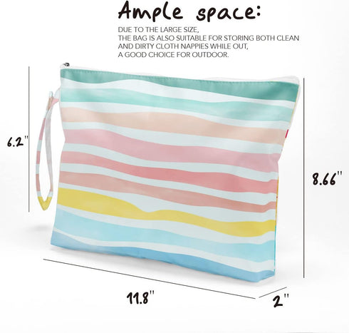 Waterproof Makeup Bag, Large Capacity Travel Cosmetic Bag, Zipper Pouch for Women, Beach Starfish Decor