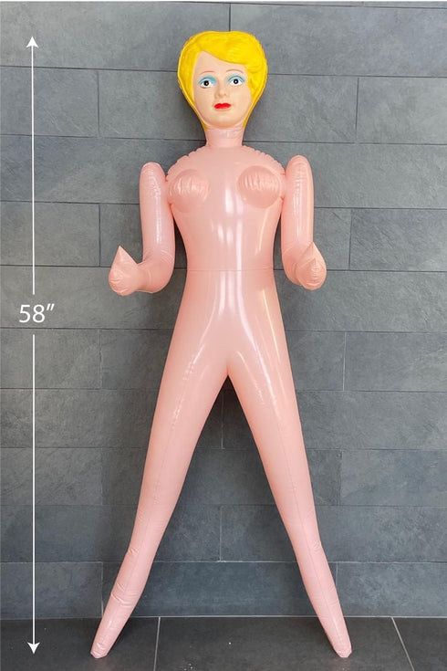 GINGER Inflatable Blow Up Doll 58" for Parties, Pranks, Halloween, Birthday, Gag Gift, Holidays (Judy)