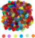 500 Pieces 3/4 inch Transparent Bingo Counting Chips, 6 Color with Bag