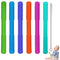 Hollow Teething Tubes Toys for Babies, 6 Pack Silicone Baby Teether Toy Tube for Infants with Nursing Biting