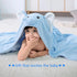 BEENIFIC Baby Hooded Towel,Toddler Hooded Bath Towel Baby Towels and Washcloths Baby Bath EssentialsBlue Elephant