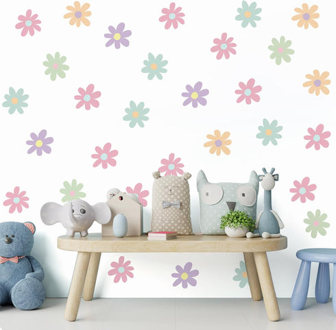 BBTO Daisy Wall Decal Flower Vinyl Wall Decals Daisy Stickers Floral Decals