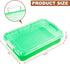 15 Inch Portable Sensory Bin Play Tray with Lid, Fill with Water, Sand, Beads and More (Green) for Kids Playtime
