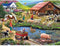 Bits and Pieces - 1000 Piece Jigsaw Puzzle for Adults - Watering Hole Farm Animals by Mary Thompson