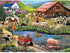 Bits and Pieces - 1000 Piece Jigsaw Puzzle for Adults - Watering Hole Farm Animals by Mary Thompson