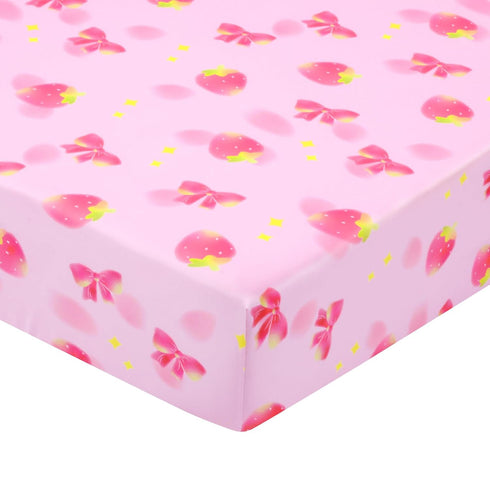 UOMNY Crib Sheet,Strawberry Bow Crib Sheets Baby Sheet for Standard Crib and