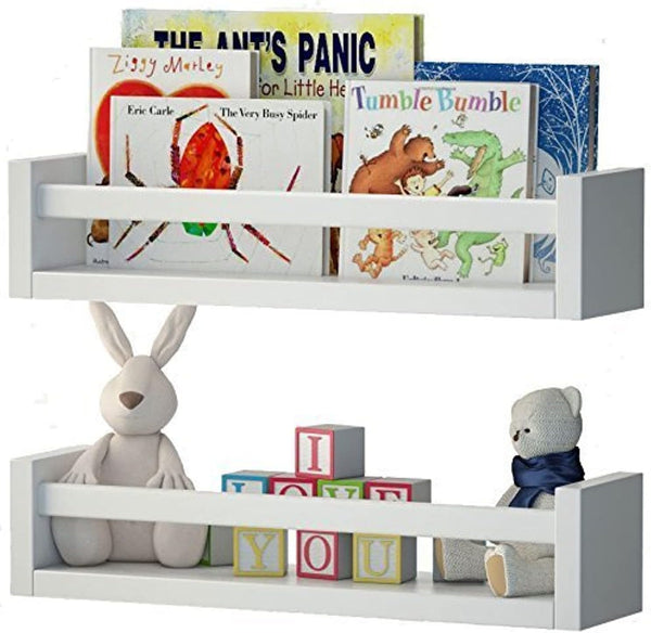 Wallniture Utah Set of 2 Nursery Room Decor Wood Floating Wall Shelves