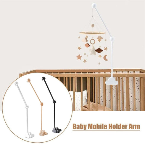 Hanging Wooden Baby Crib Mobile Arm, Baby Mobile Holder Arm, Mobile Arm for Crib, Strong Slip Attachment Wooden Nursery