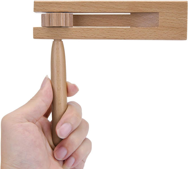 2 Pack Wooden Ratchet Noise Makers, Traditional Mexican Matraca for Parties and Sporting Events