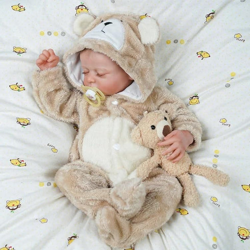 BABESIDE Reborn Baby Doll Clothes, Outfit Accessories with Hat for 17-22 Inch Dolls, Boys & Girls