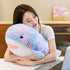 Plush Rainbow Shark Stuffed Animal, Colorful Shark Hugging Pillow, 26-Inch Plushies Gift for Kids and Lovers