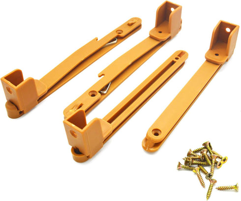 Crib Fence Lifter Lifting Rail Connection Set - Brown with Screws