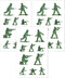 Playhouse Pack of Three Perforated Sticker Half-Sheets for Crafts, Trading & Collecting