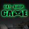 Eat Sleep Game Wall Decal for Boys Room, Video Game Decor with Gaming Controller Stickers, Classic Style