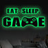 Eat Sleep Game Wall Decal for Boys Room, Video Game Decor with Gaming Controller Stickers, Classic Style