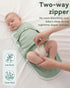 100% 3 Pack 3-6 Unnivoll Baby Swaddles for Newborns with Zipper, Cotton Newborn Swaddle Sack, Baby Swaddles Months