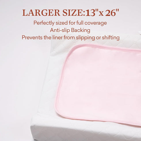 13"x26" Waterproof Changing Pad Liners - Portable Leakproof Baby Cover