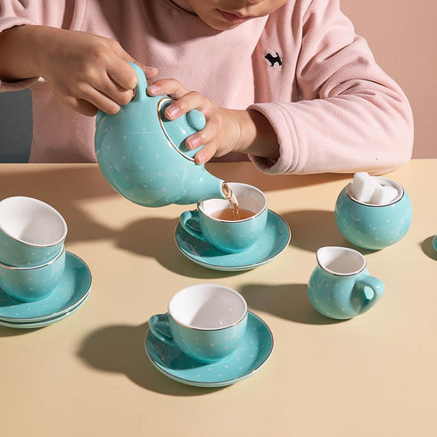 Set Set Sweejar Porcelain Tea for Little Girls,Kitchen Toys Tea Party for Kids Toddler Kitchen Pretend Toy Include