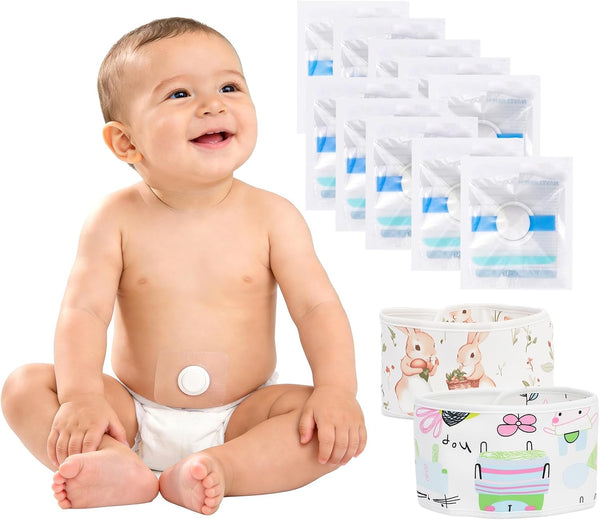 Baby Belly Navel Patches(10 Pieces), Cotton Pads for Baby Belly Button Hernia,