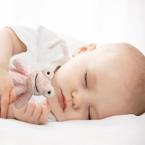Baby Pink Frog Soft Stuffed Animal Security Blanket, Plush Frog Character Lovey Blanket for Newborn Infant Toddler