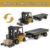 11 2 1 3+ KNACKTOYZ Remote Control Forklift with Flatbed Truck, Channel RC Forklifts with Spray, Cool Lights & Sound