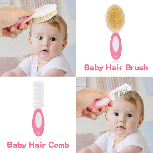Trimmer, (27 Set Infant Grooming Essentials: Electric Safety Nail Nasal Aspirator, Hair Brush, Comb, Nail Clipper Piece