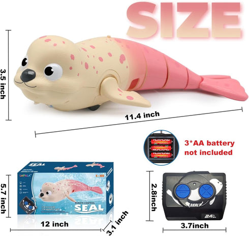 2.4Ghz 8-12 8,9,10 Pool Toys Amphibious Remote Control Seal on Land Water Rechargeable Battery Remote Control Shark