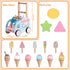 Embosomitr 6-12 Wooden Baby Walker for Babies Month, Ice Cream Cart Toys for Kids, Push Along Walker for Girls Boys