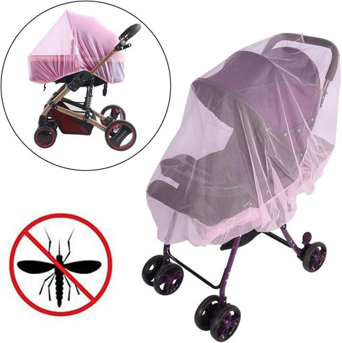 Mosquito Net for Stroller Universal Full Cover Baby Mosquito Netting for Strollers Car Seat Jogger Bassinets Cradles Portable Baby Mesh Netting Durable Toddler Stroller Canopy Mosquito Net Cover