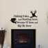 Country Deer Wall Decals - 35x57cm Quotes Fishing Poles and Hunting GEA Stickers for Kid's Room Decor