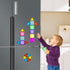 100PCS Set, 3D Set 2 3 4 5 6 7 8 9 Magnetic Tiles, Kids Magnetic Blocks Toy Magnet Tiles Clear Building Blocks