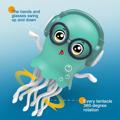 Qxbuhe Dancing Octopus Toy,Smart Tentacle Explorer,Crawling Dancing Automatic Obstacle Sensor Toys,Electric Crawling